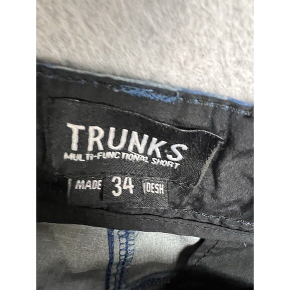 Trunks Mens Performance Multi-Functional Shorts Casual Swim Size 34 Blue Palms - Picture 4 of 11